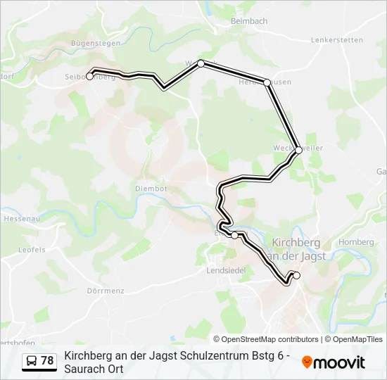 78 Bus Line Map