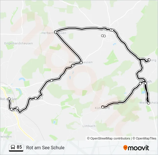 85 Bus Line Map
