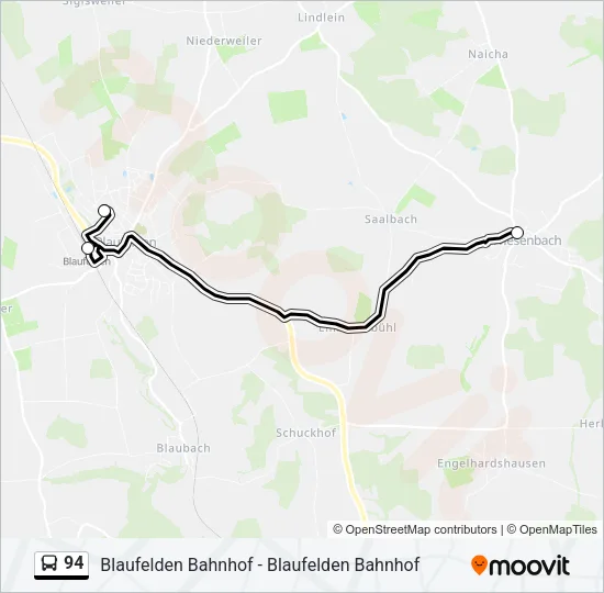 94 Bus Line Map