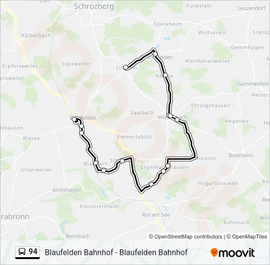 94 Bus Line Map