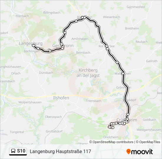 S10 Bus Line Map