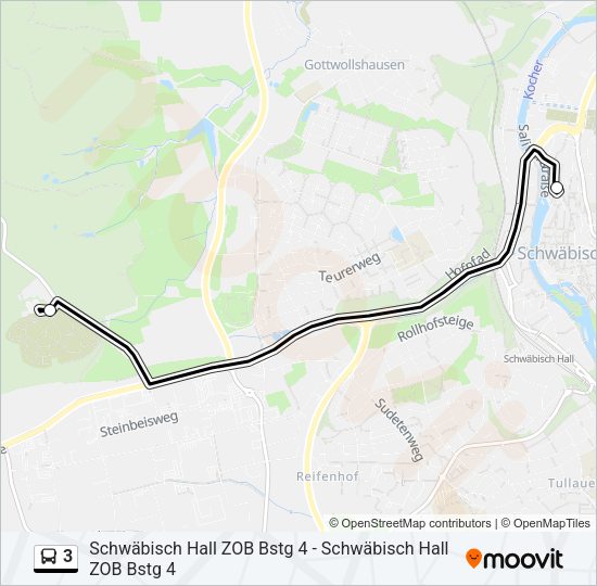 3 Bus Line Map