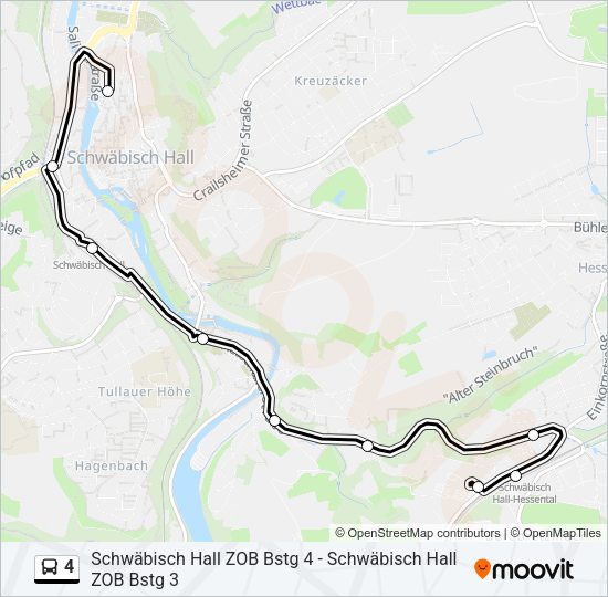 4 Bus Line Map