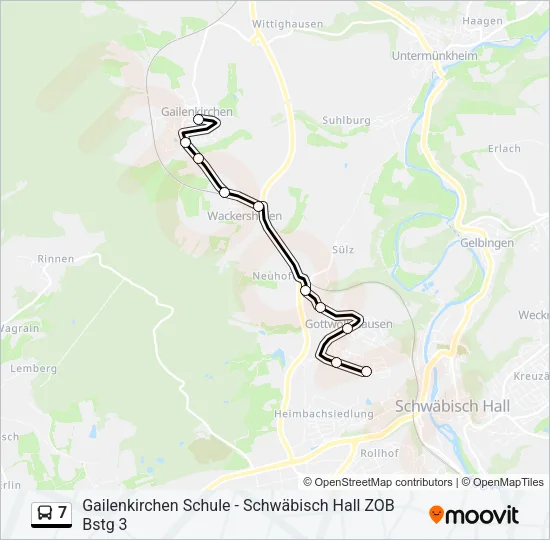 7 Bus Line Map