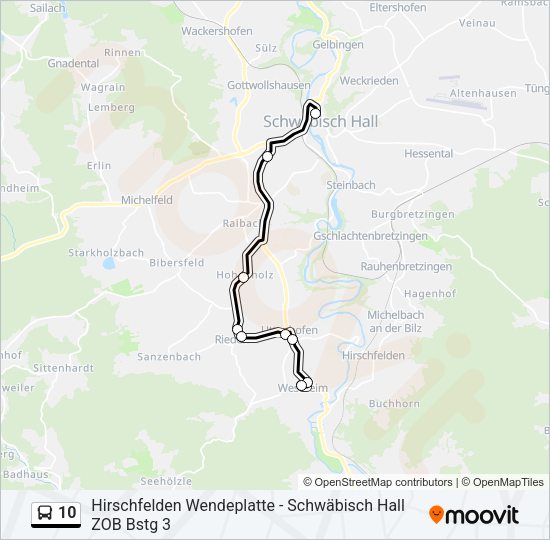 10 Bus Line Map
