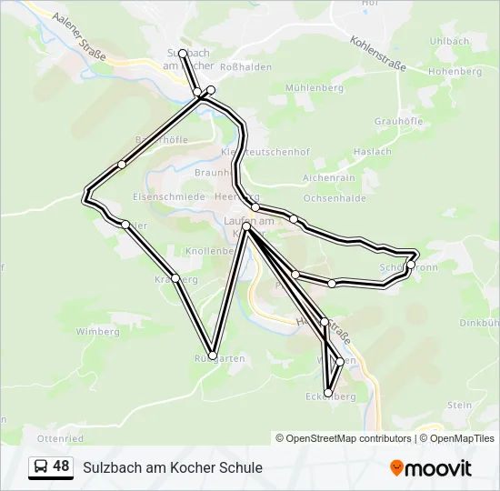 48 Bus Line Map