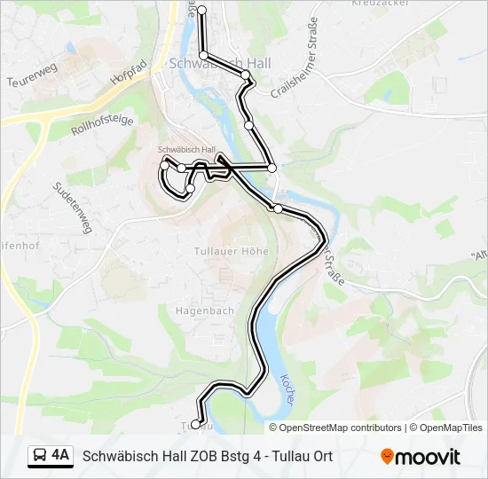 4A Bus Line Map