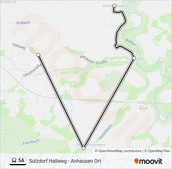 5A Bus Line Map