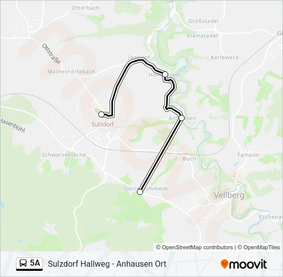 5A Bus Line Map