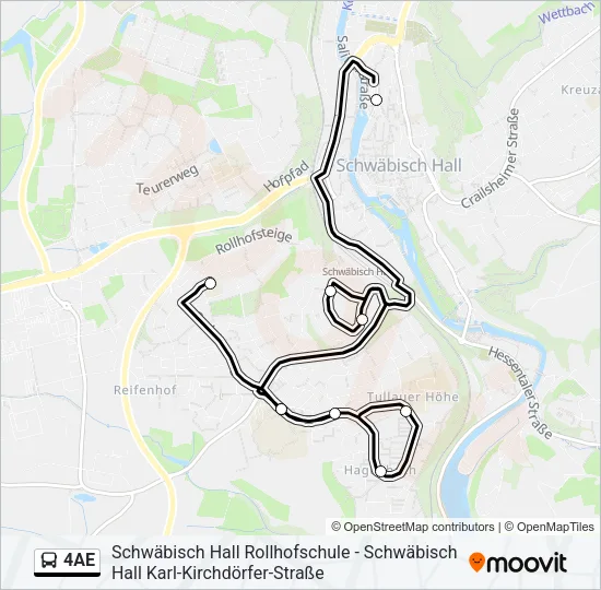 4AE Bus Line Map