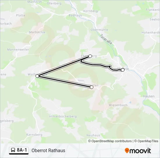 8A-1 Bus Line Map