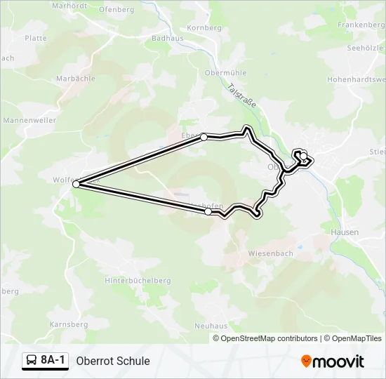 8A-1 Bus Line Map
