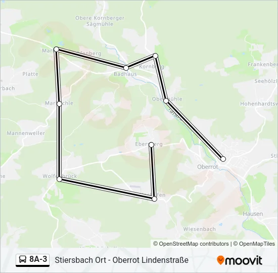 8A-3 Bus Line Map