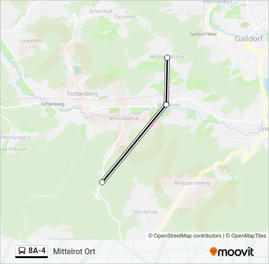 8A-4 Bus Line Map