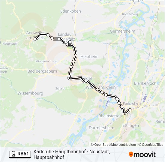 RB51 Train Line Map