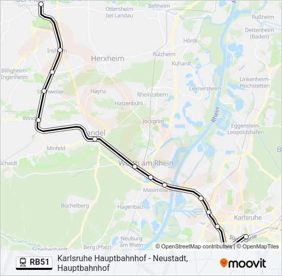 RB51 Train Line Map