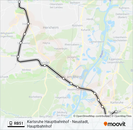 RB51 Train Line Map