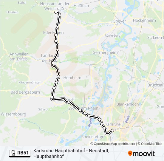 RB51 Train Line Map