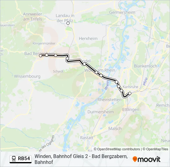 RB54 Train Line Map