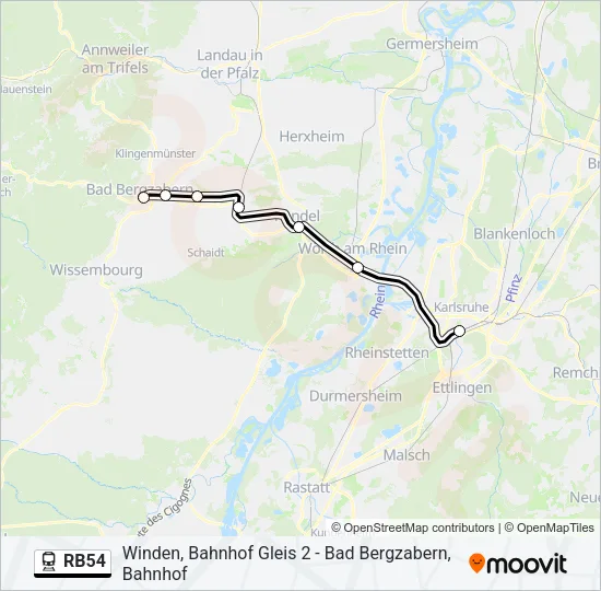 RB54 Train Line Map