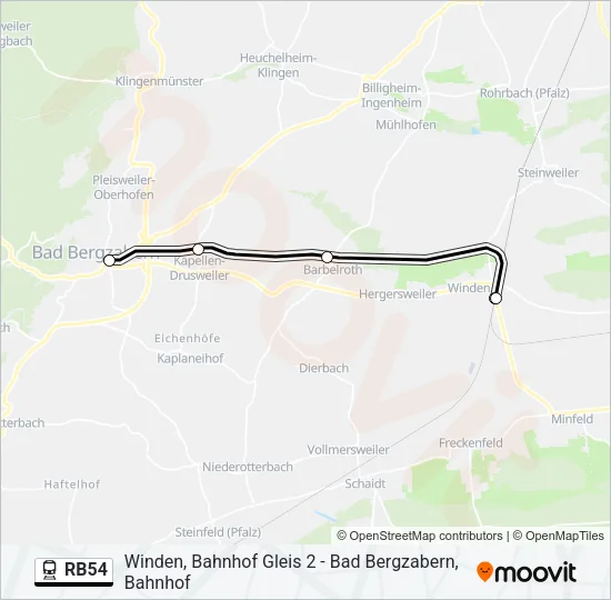RB54 Train Line Map