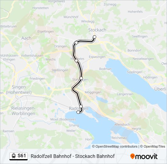 S61 Light Rail Line Map