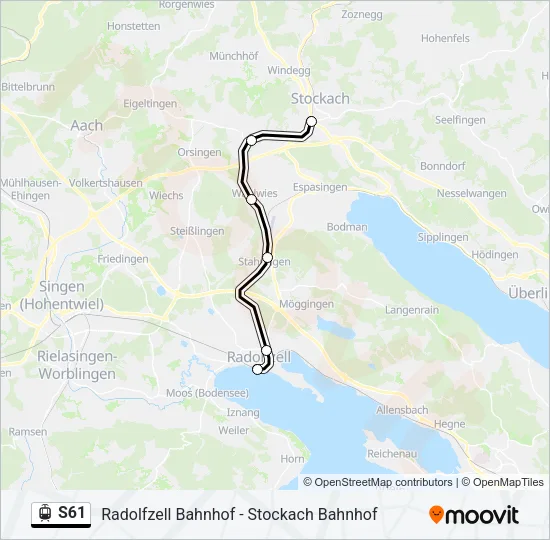 S61 Light Rail Line Map