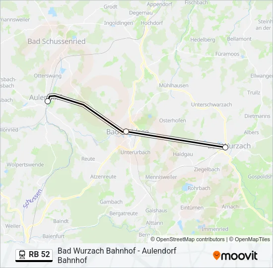 RB 52 Train Line Map
