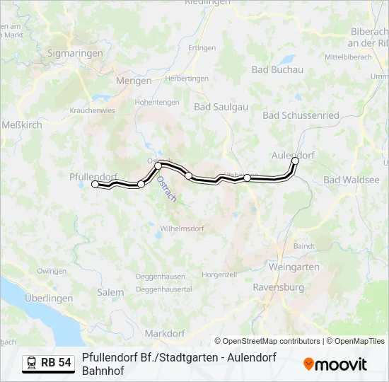 RB 54 Train Line Map