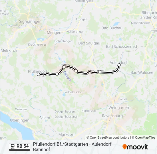 RB 54 Train Line Map