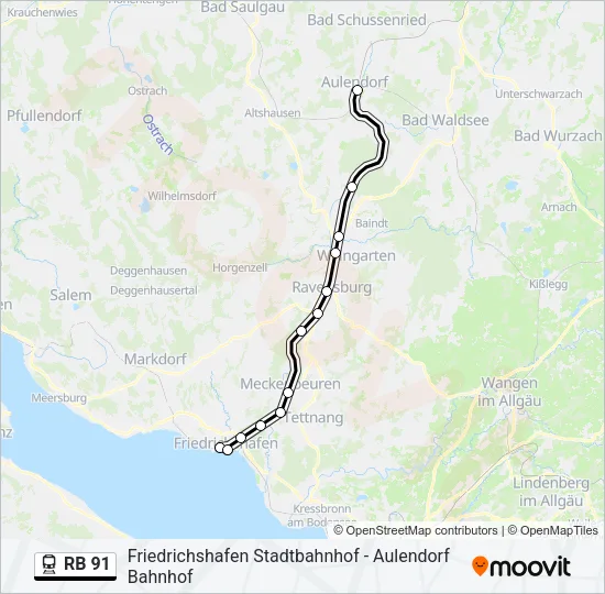 RB 91 Train Line Map