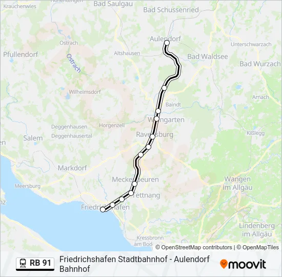RB 91 Train Line Map