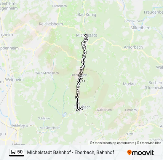 50 Bus Line Map