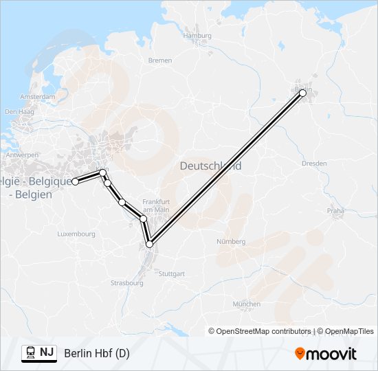 NJ Train Line Map