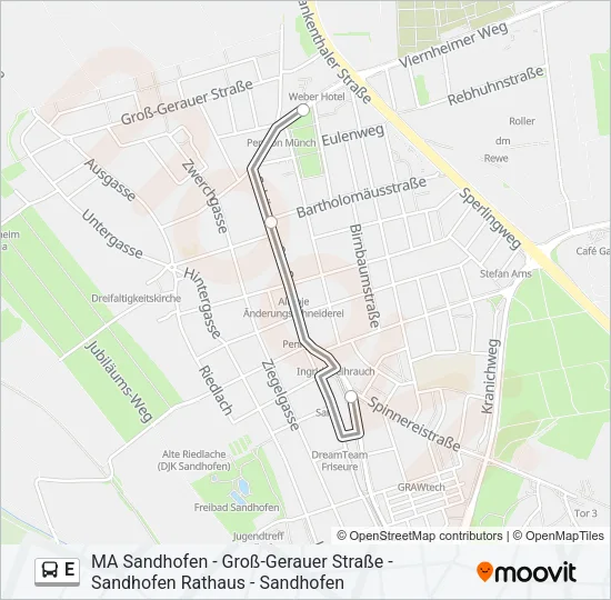 E Bus Line Map