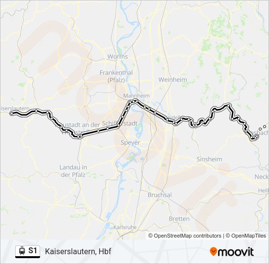 S1 Light Rail Line Map