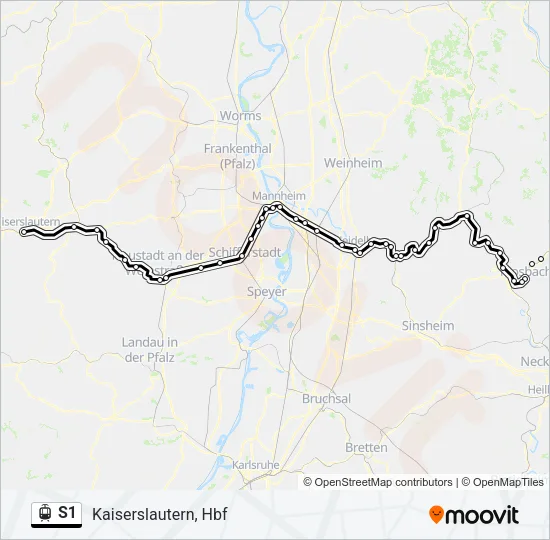 S1 Light Rail Line Map