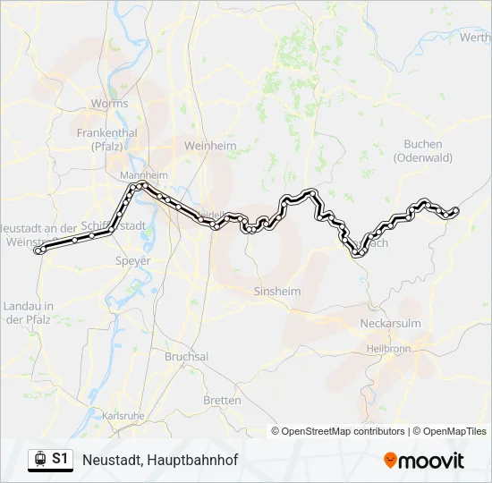 S1 Light Rail Line Map