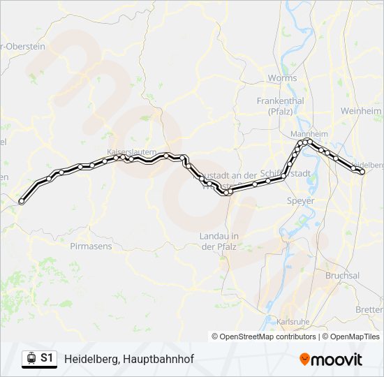 S1 Light Rail Line Map