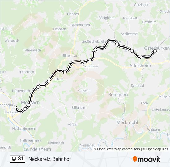 S1 Light Rail Line Map