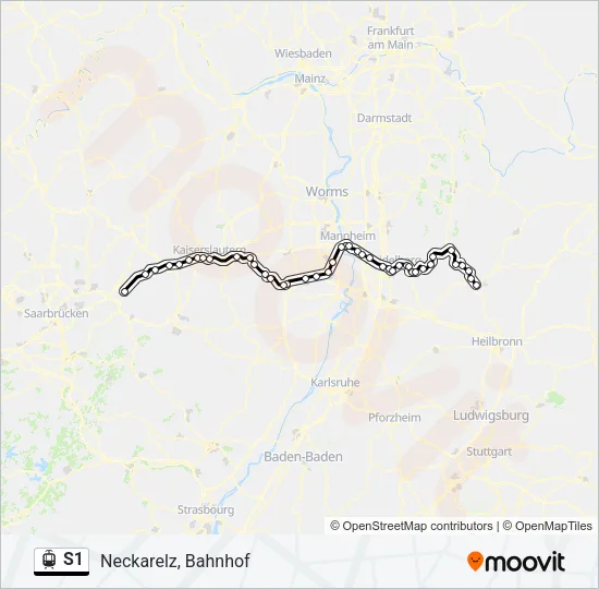 S1 Light Rail Line Map