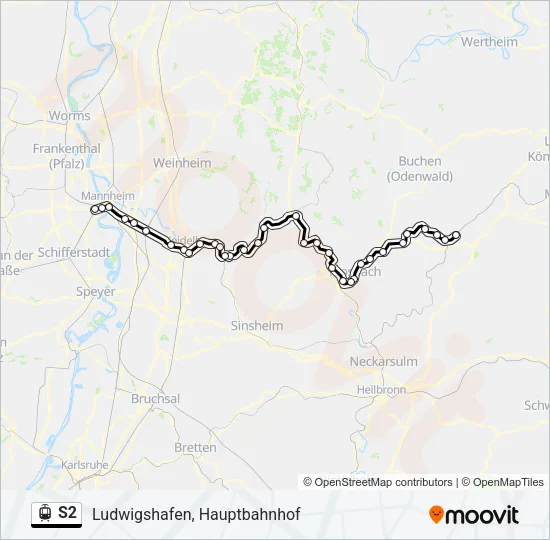 S2 Light Rail Line Map