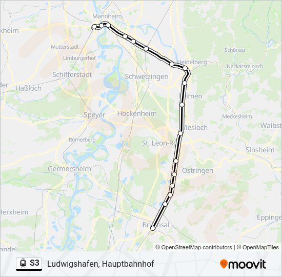 S3 Light Rail Line Map