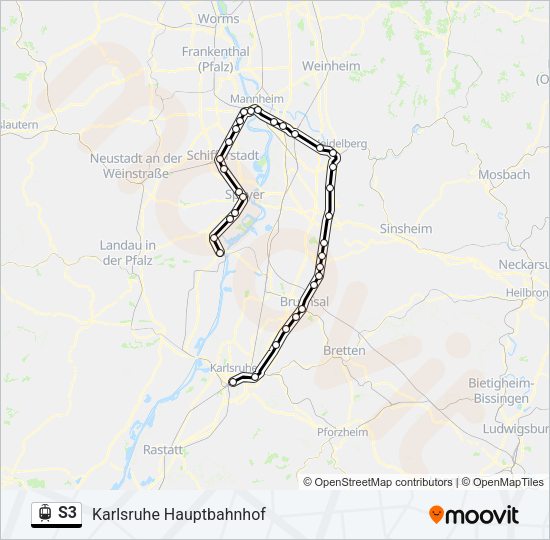 S3 Light Rail Line Map