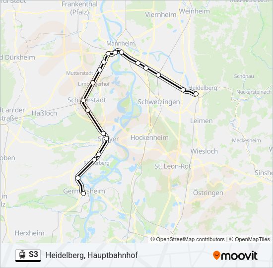 S3 Light Rail Line Map