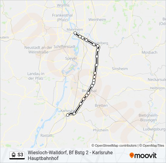 S3 Light Rail Line Map