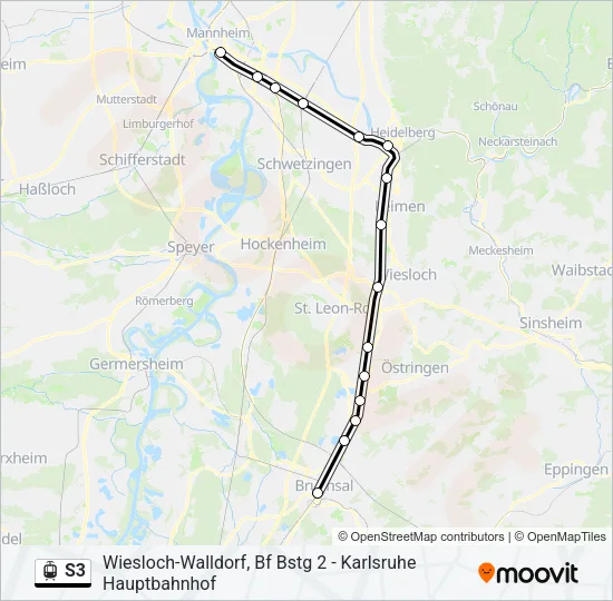 S3 Light Rail Line Map