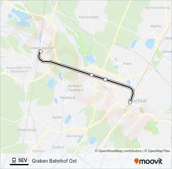 SEV Train Line Map