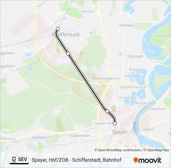 SEV Train Line Map