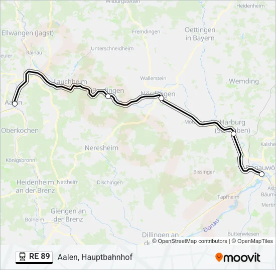 RE 89 Train Line Map